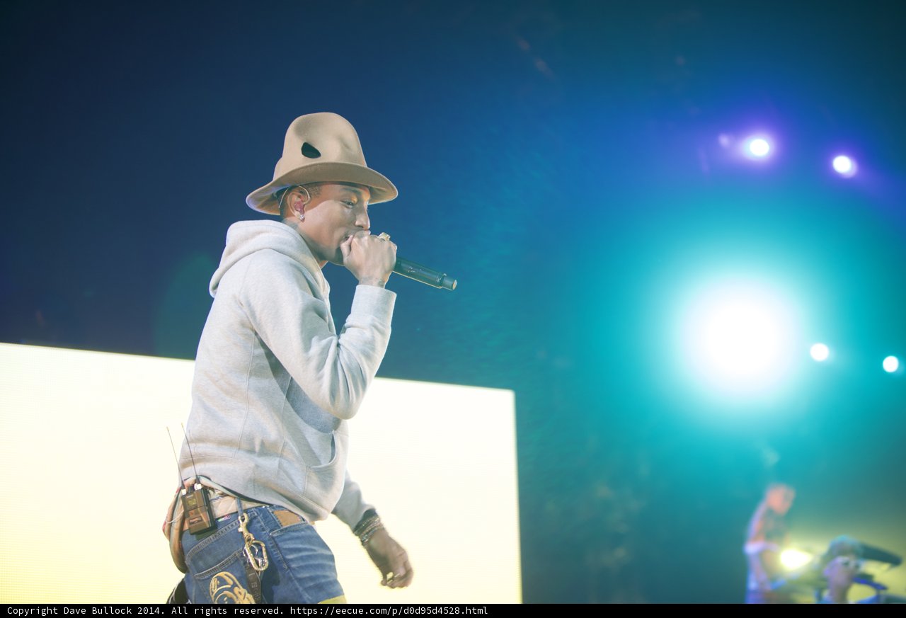 Pharrell Williams Rocks Coachella with Cowboy Hat and Mic