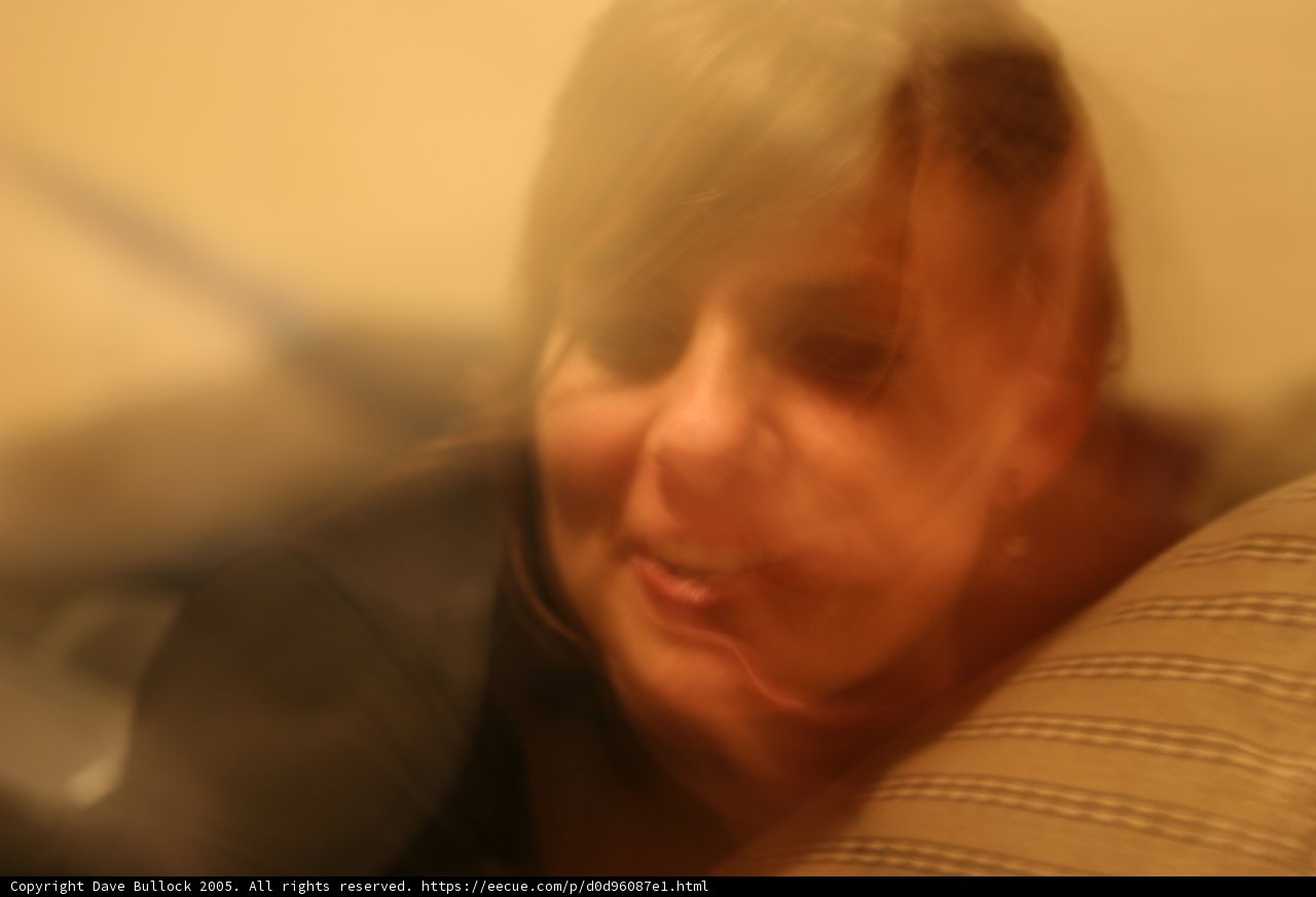 Blurry Bride on her Couch