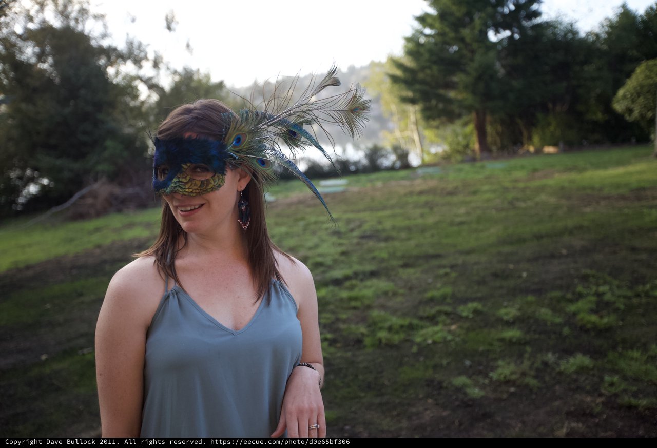 Masked Beauty at Twilight in Woodland Setting