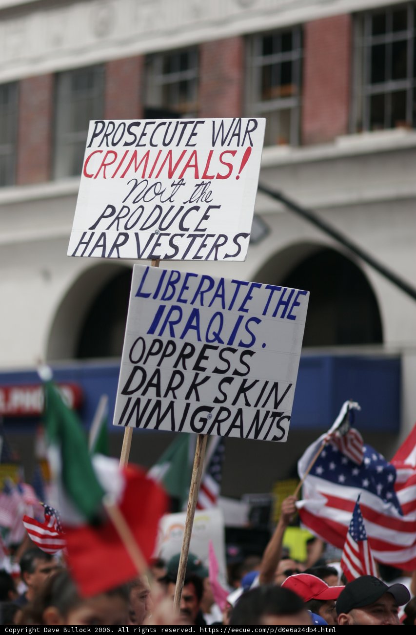 Protest Banner at March Parade