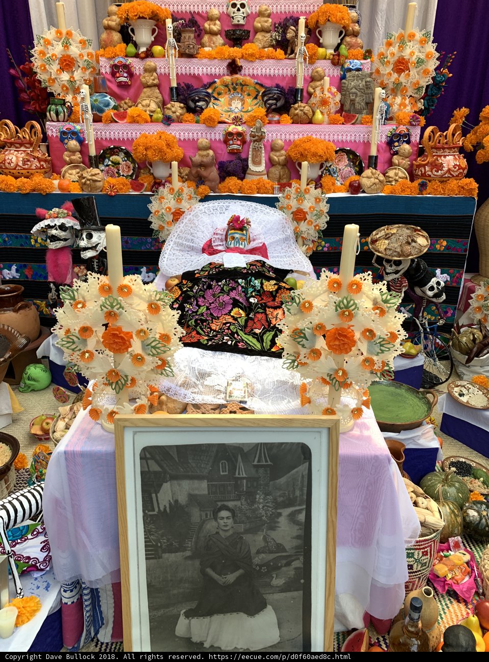 Day of the Dead Display with Frida Kahlo