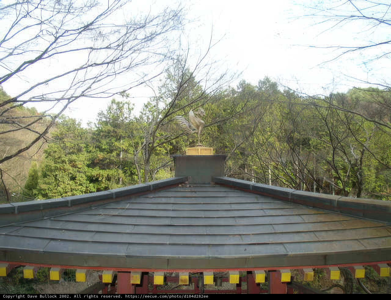 Garden Shrine with Statue on the Roof