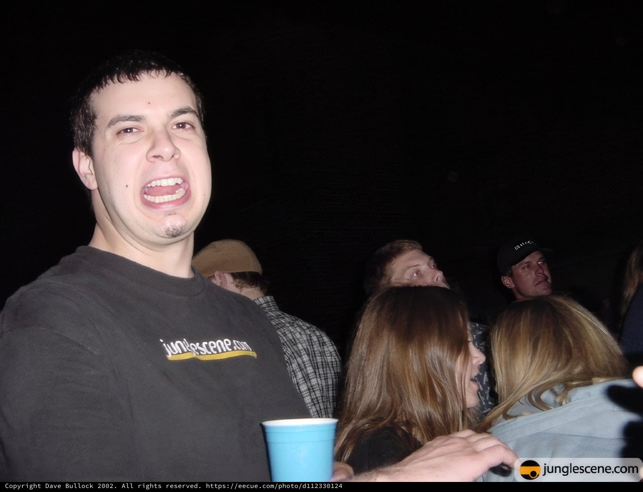 Party-goer enjoying a beer