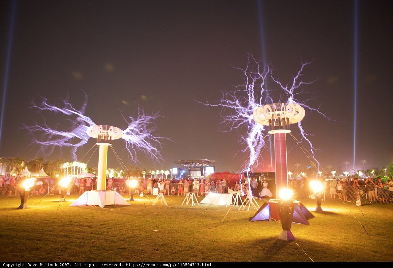 Electrifying Night Sky at Coachella