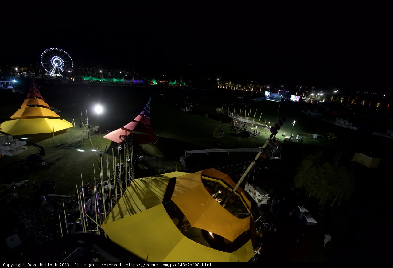 Nighttime Camping Fun at Coachella with a View