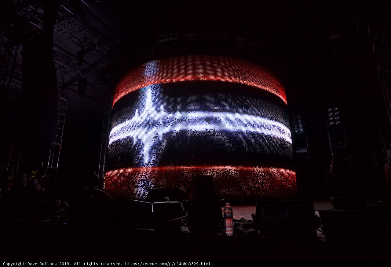 Sound Wave Projection on Coachella Stage