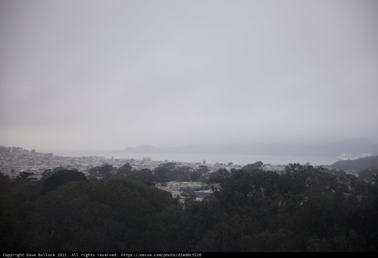 Gilded Haze: A Unique City View from Golden Gate Park