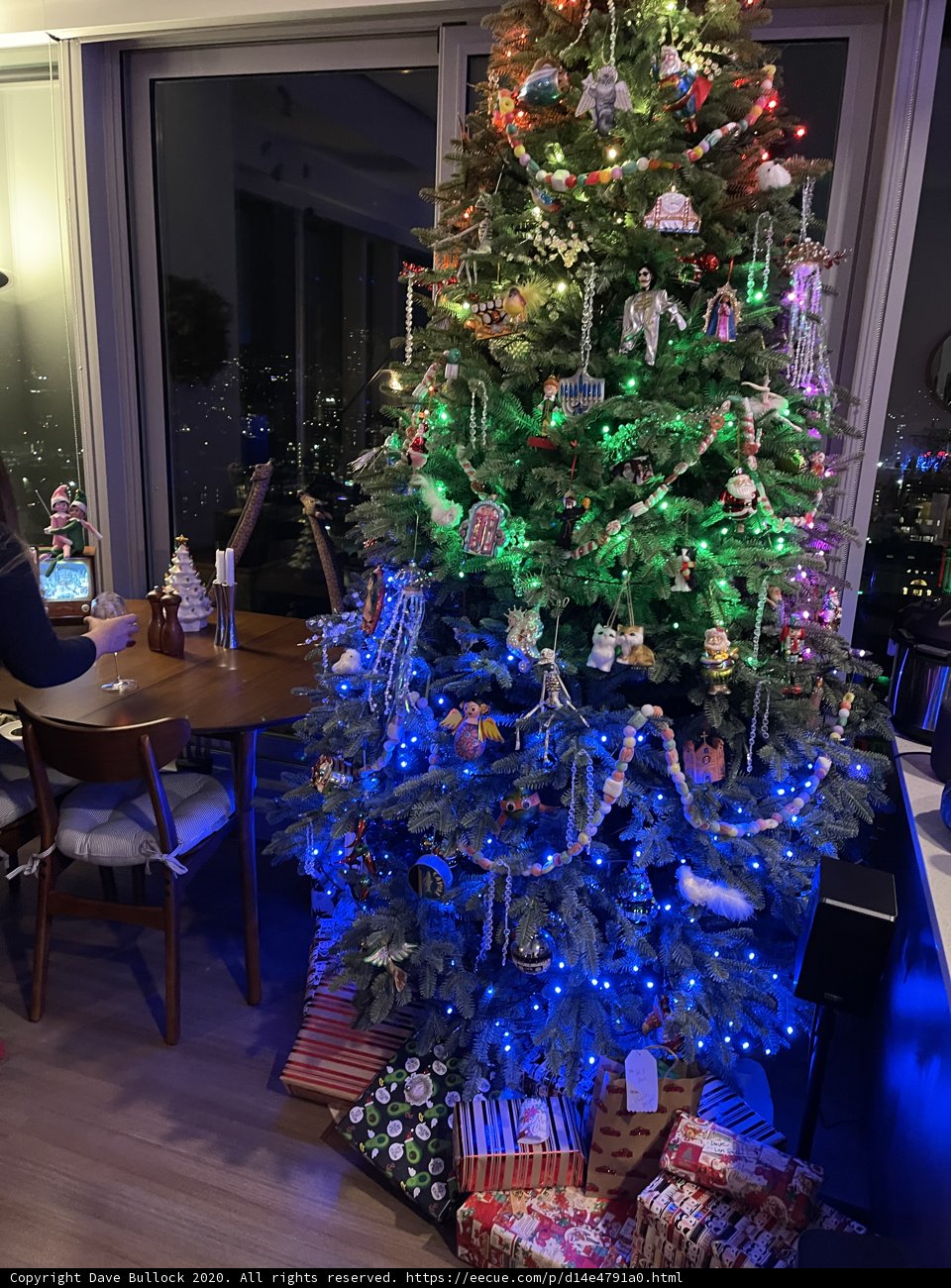 Festive Christmas Tree in San Francisco Living Room