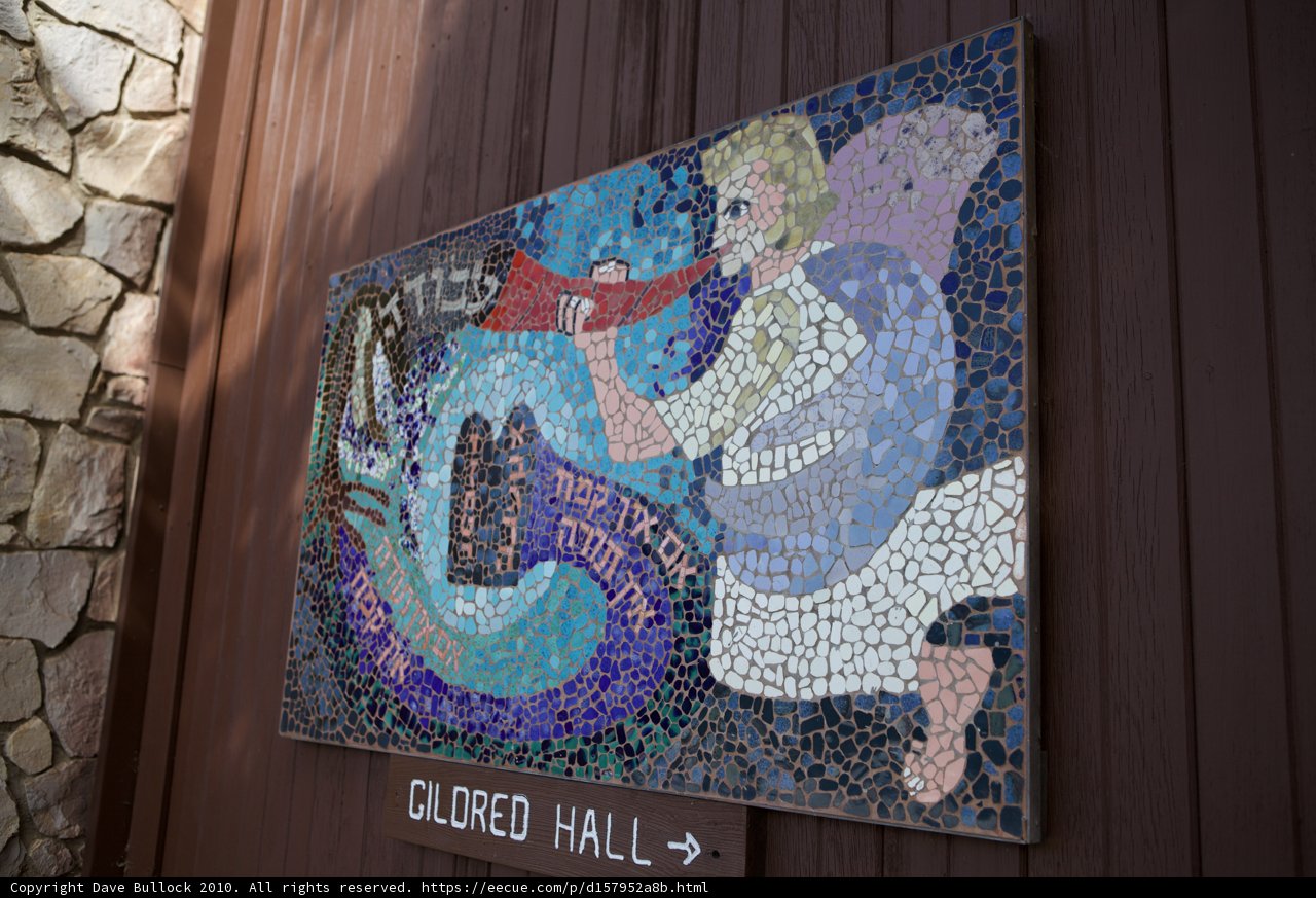 Artistic Mosaic of a Couple on a Wall
