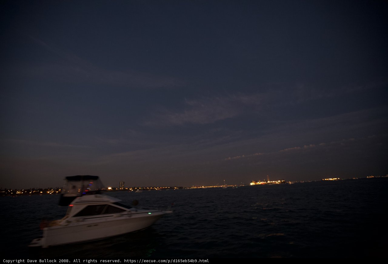 Yacht on a Night Voyage
