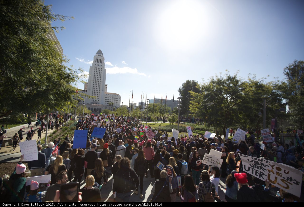 Women's March Protesters Flood the Streets of the City