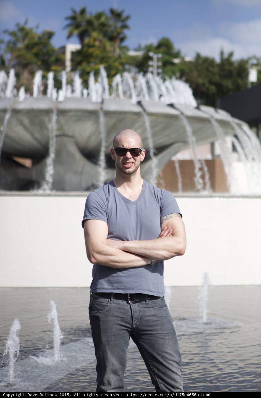 Subtle Smile Fountain Portrait