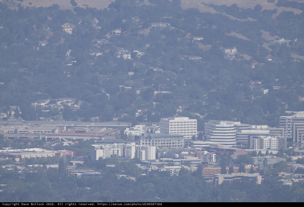 Hazy Bay Area Cityscape Viewed from Mount Diablo
