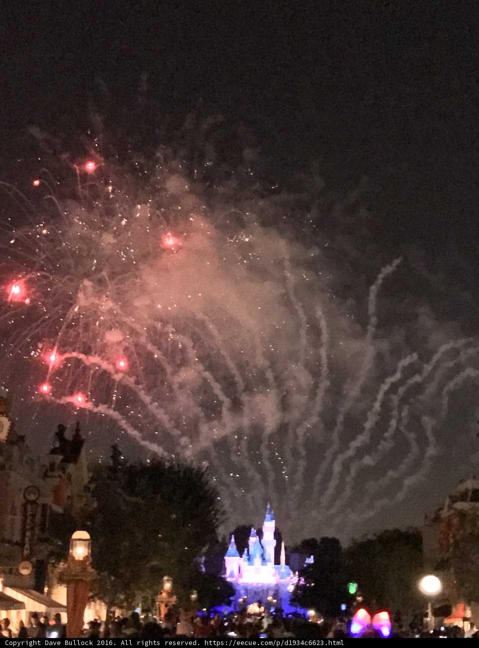 Night Sky Fireworks at Disneyland