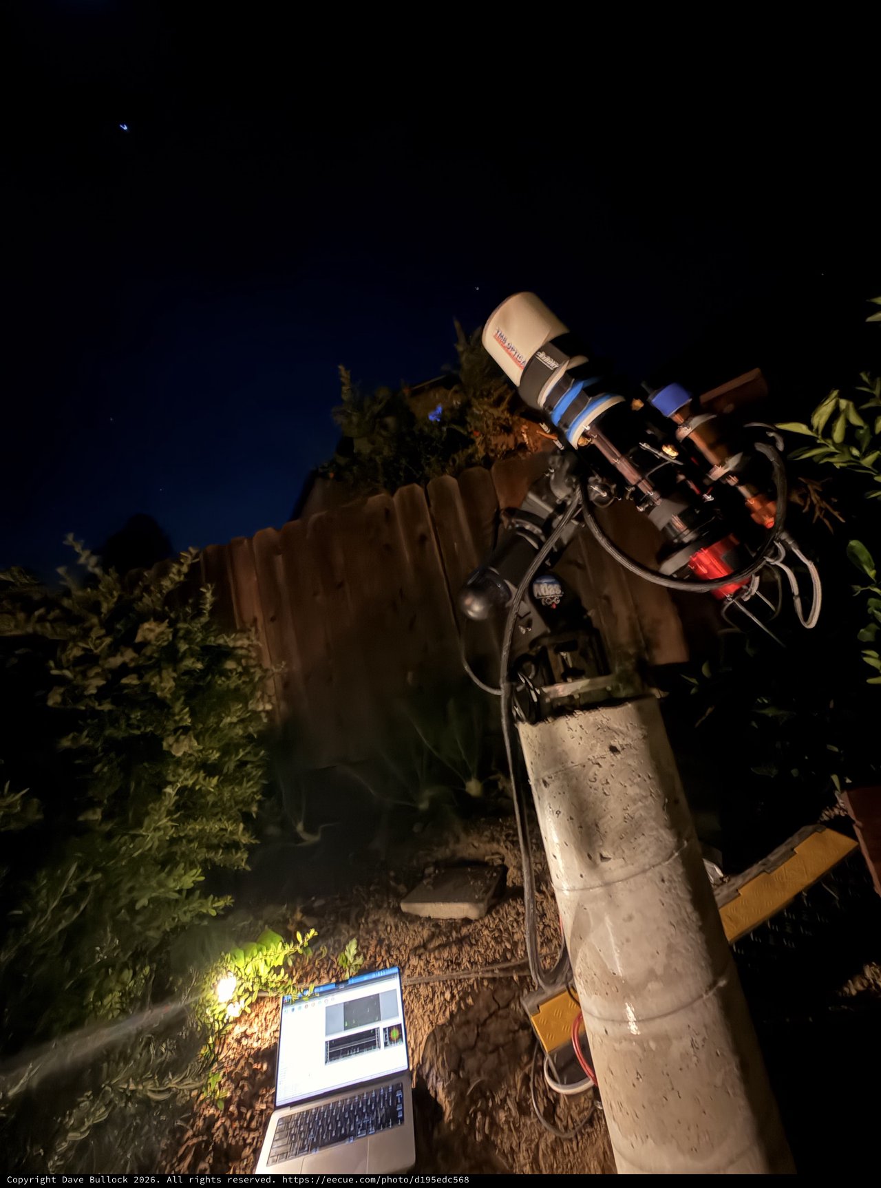Backyard Astrophotography Setup at Twilight