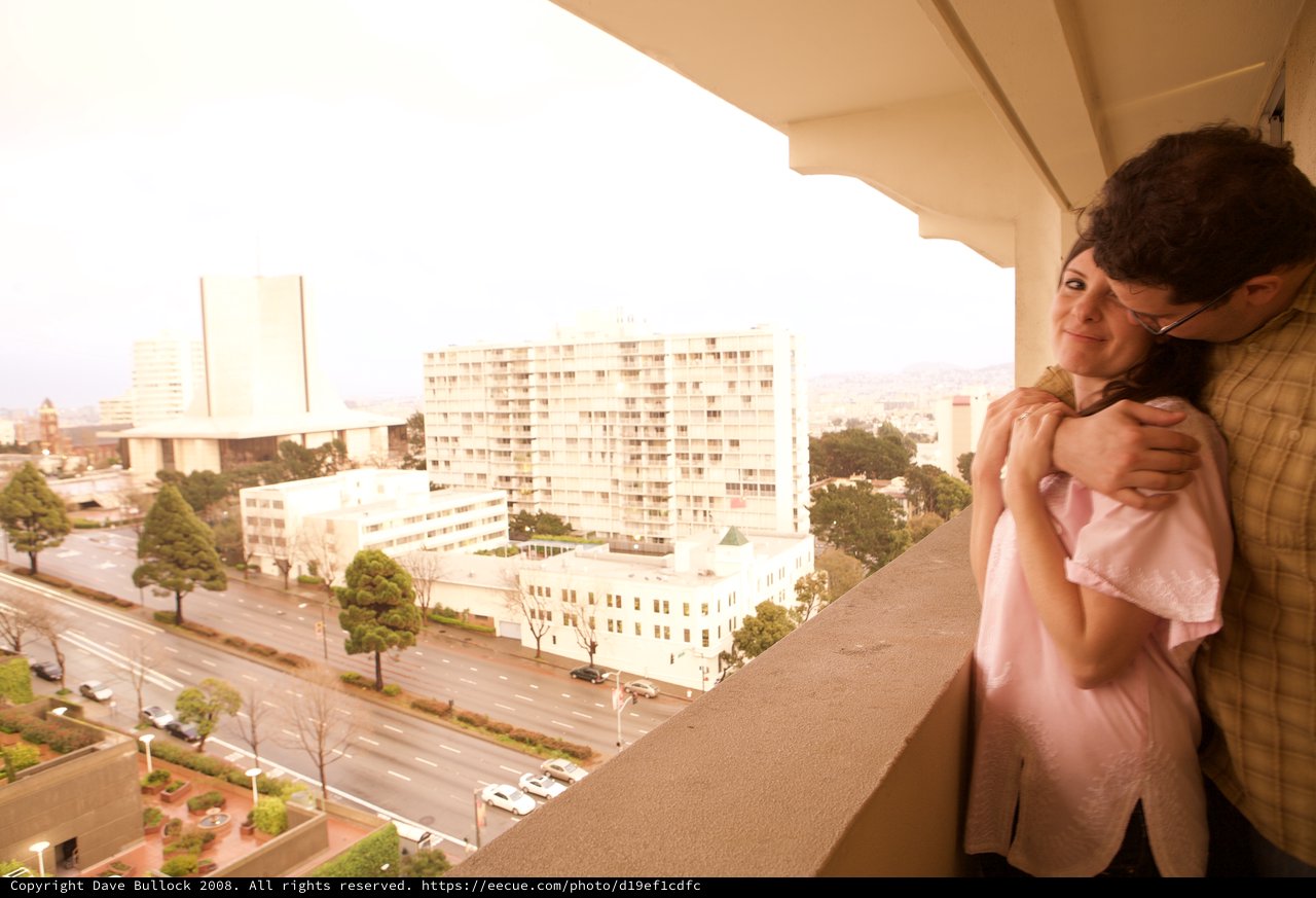 New Parents Share Tender Moment on San Francisco Balcony
