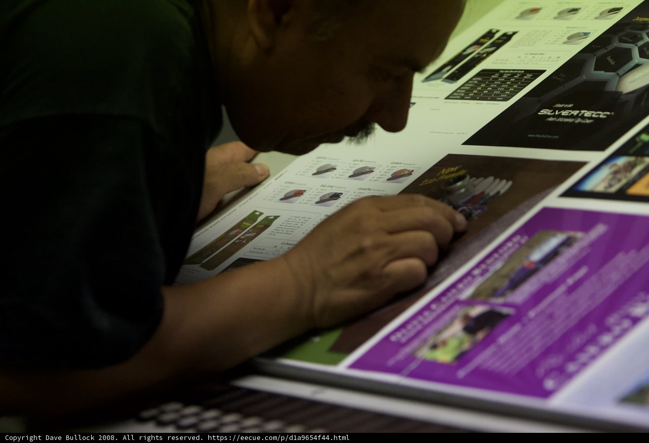 Working on a Large Poster