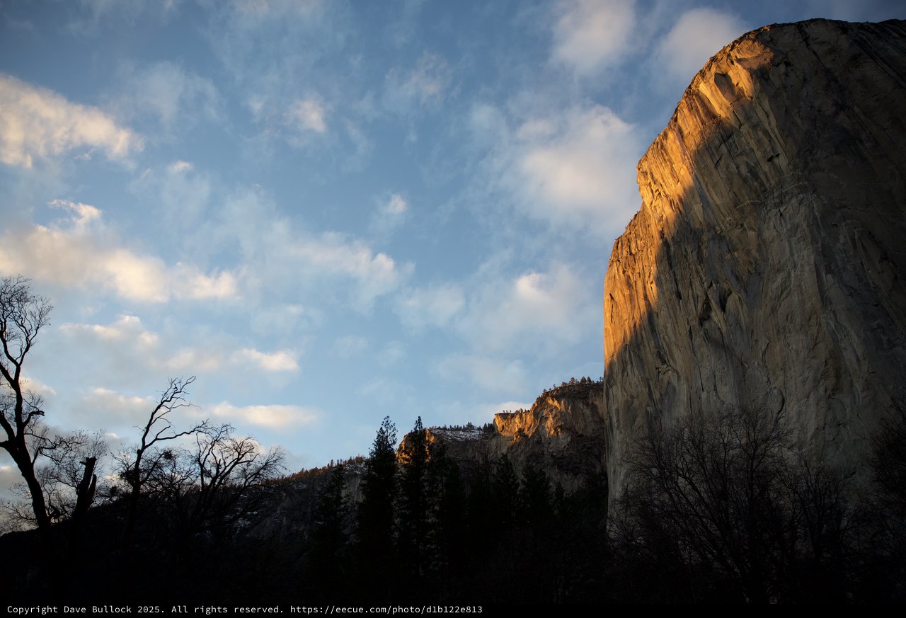 Golden Sunset Light on El Capitan, Yosemite