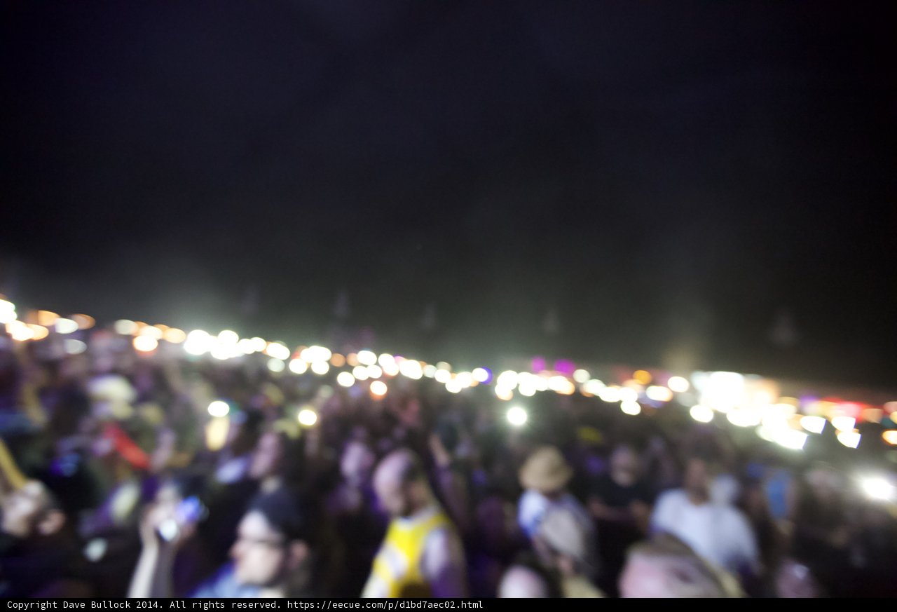 Blurry Night Sky Concert Crowd