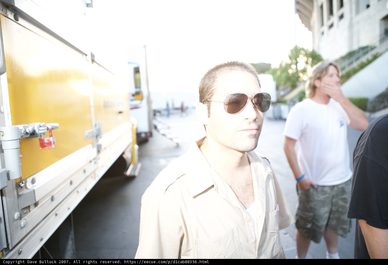 Man with Sunglasses and Truck