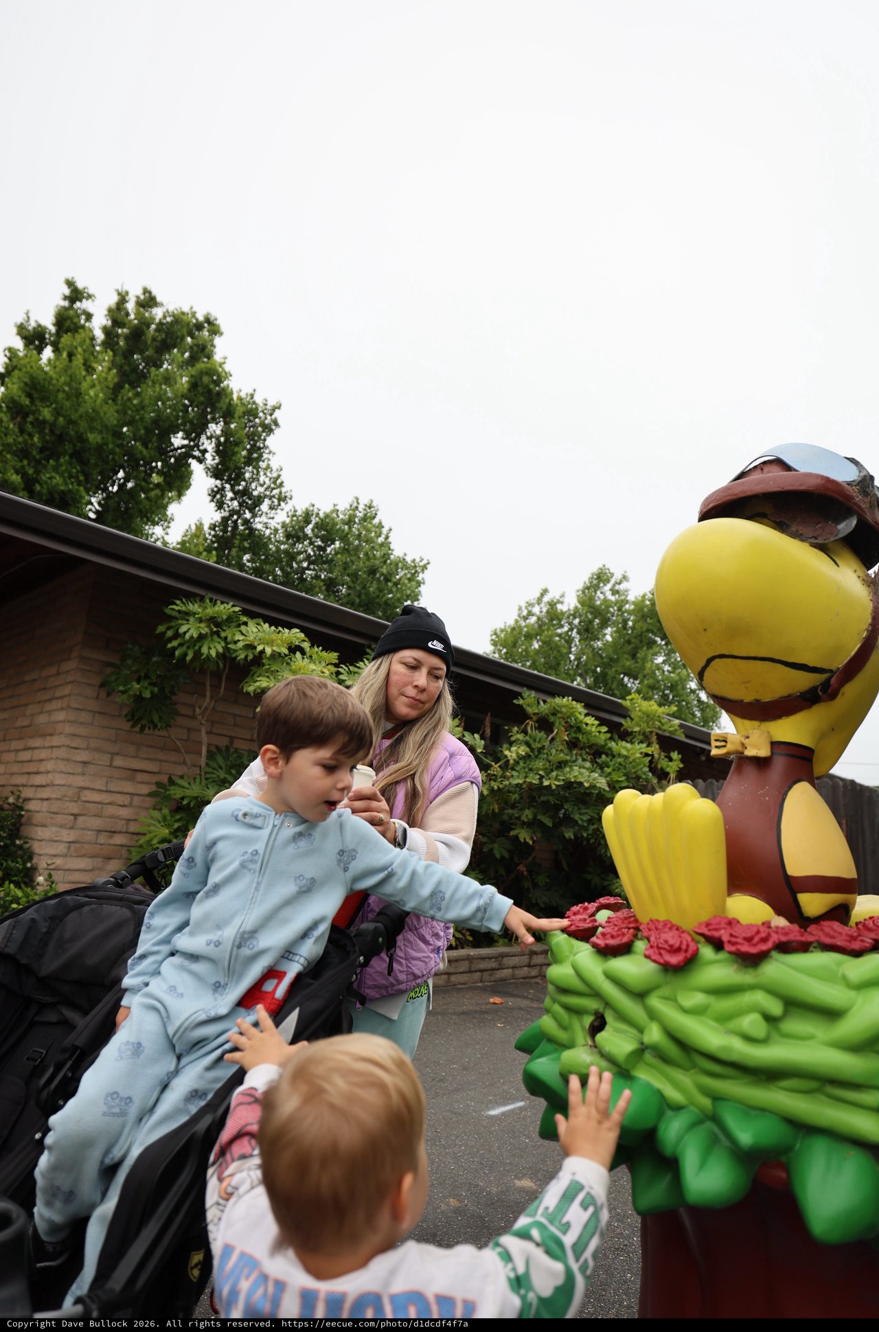 Children Marvel at Woodstock Balloon Float Decoration