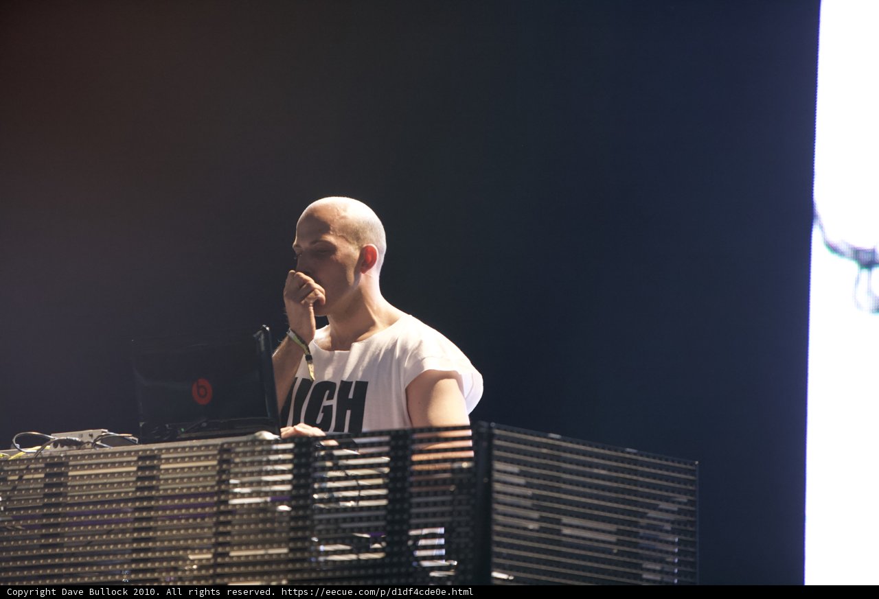 DJ on Stage with Laptop