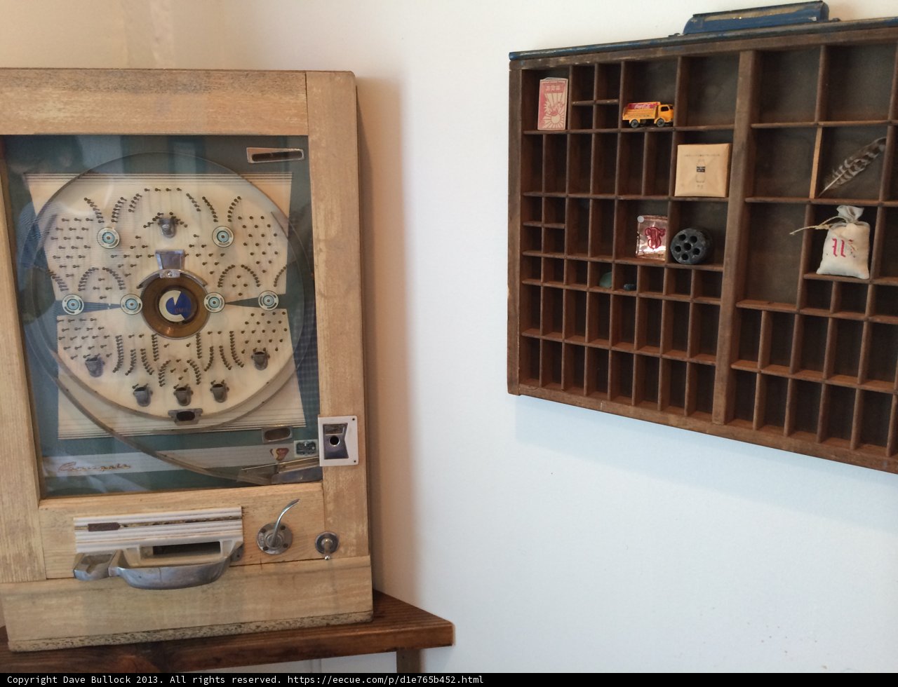 Vintage Jukebox and Wooden Cabinet with Analog Clock