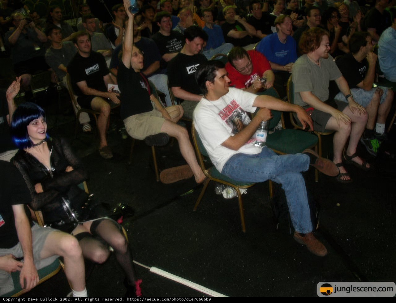Crowd with Hands Up in Defcon 10