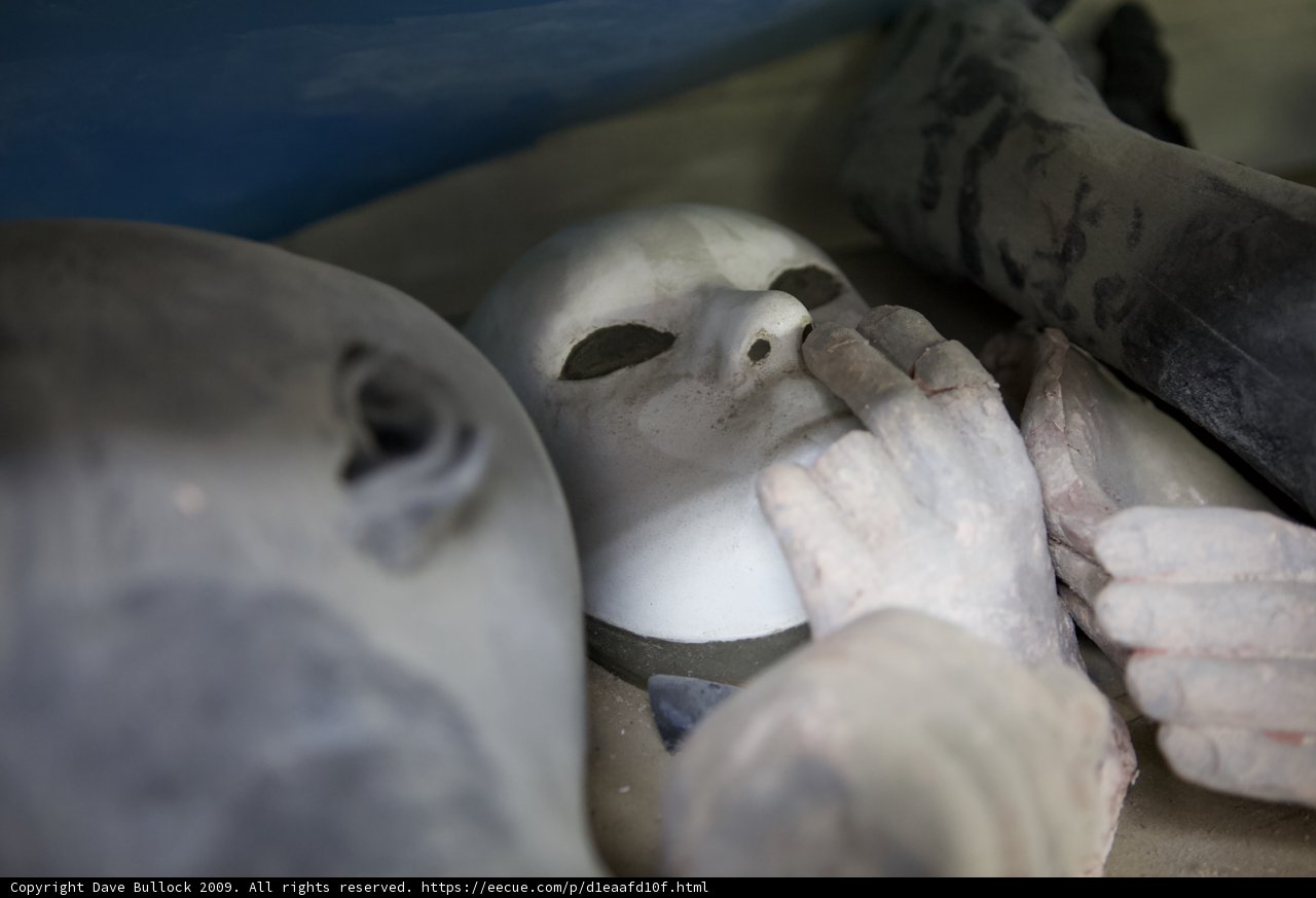 A Group of Hands With a Mysterious Mask