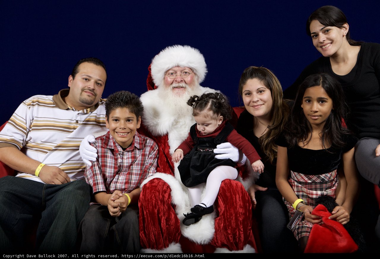 A Family's Festive Photo Opportunity with Santa Claus