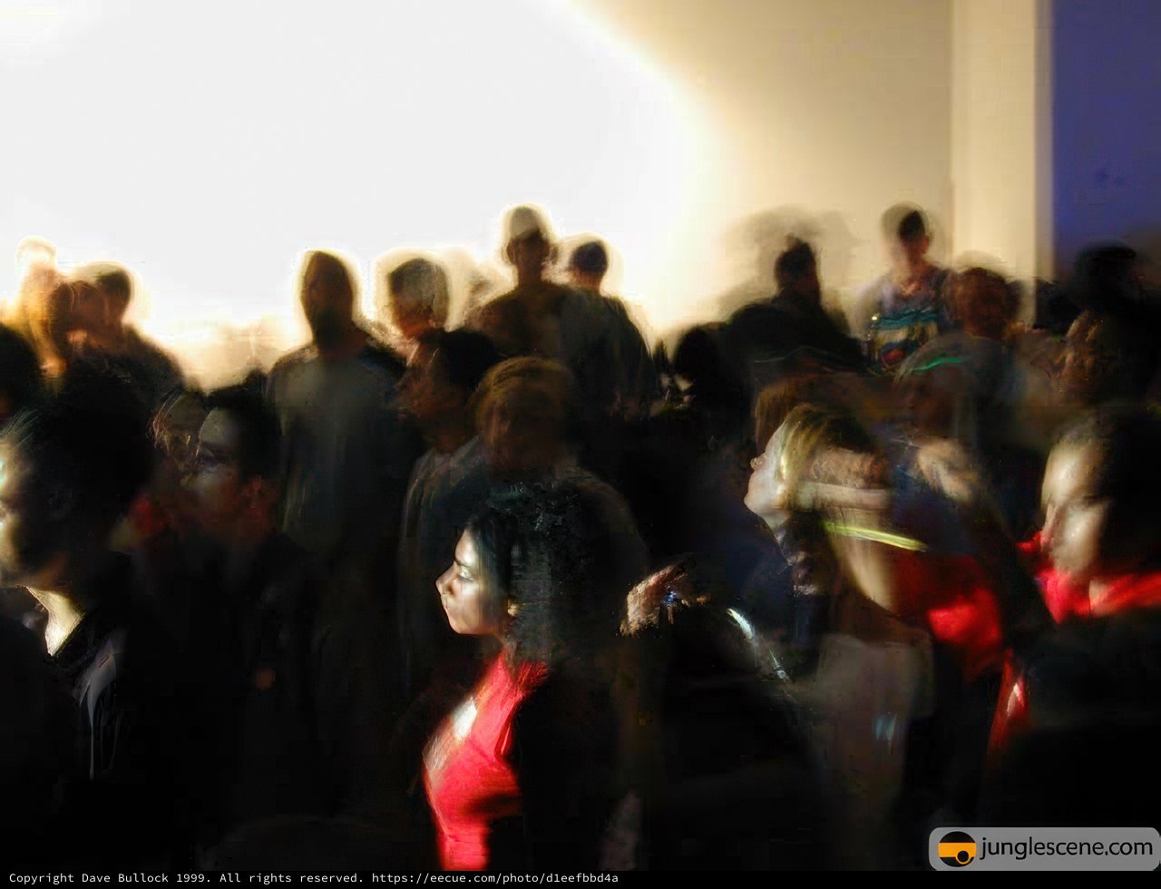 Blurred Crowd at Nightclub