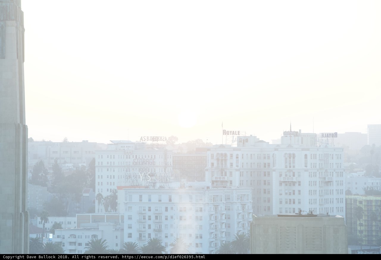 Sunset over LA's Skyscrapers
