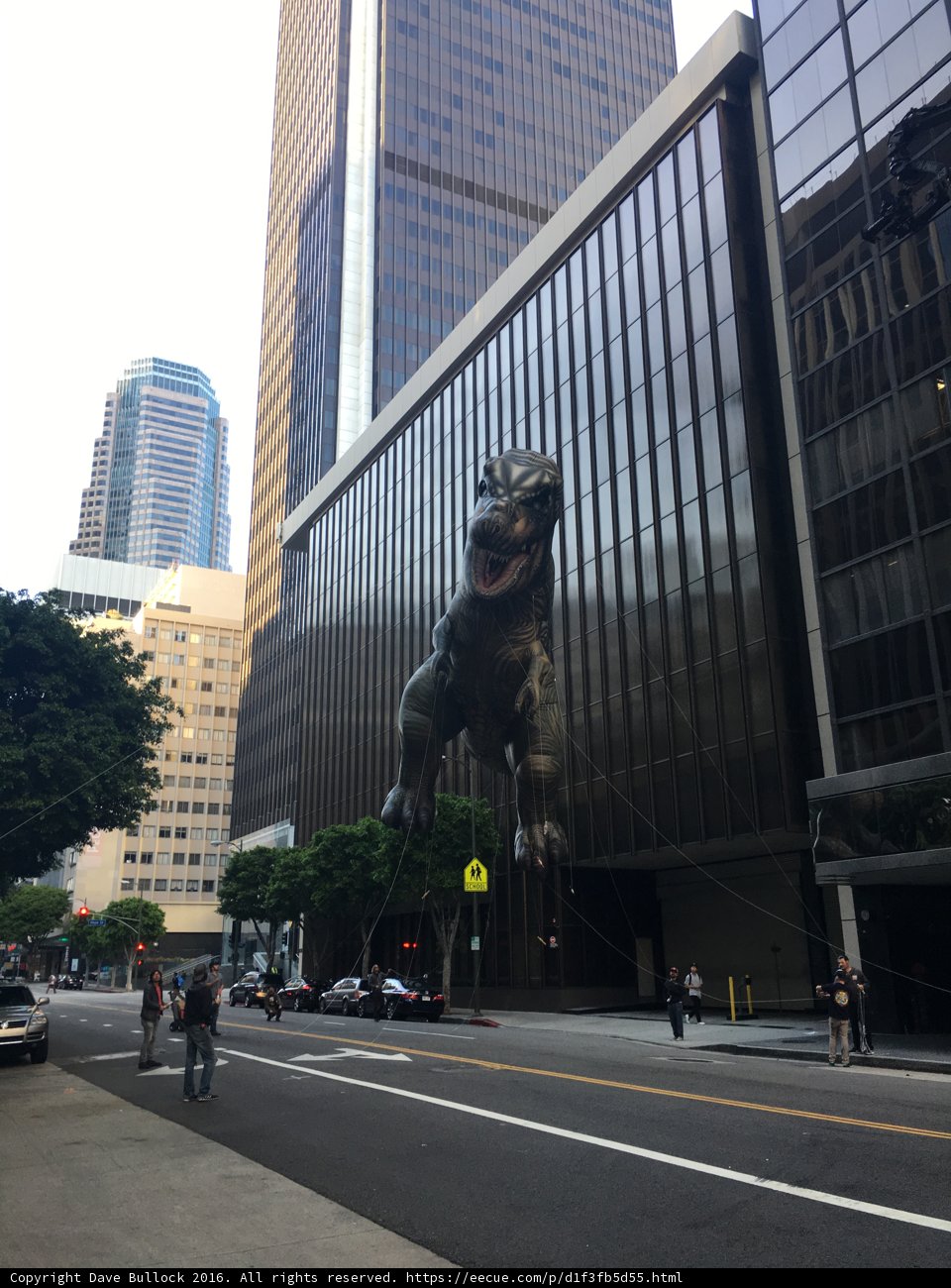 Dinosaur Towering Over Metropolis
