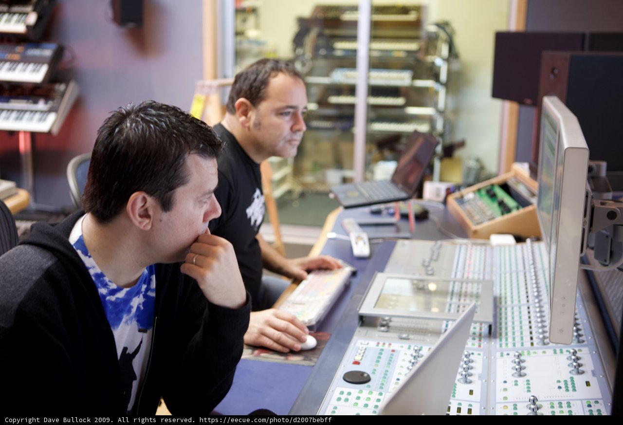 In the Zone: Two Men Focused on Music Production