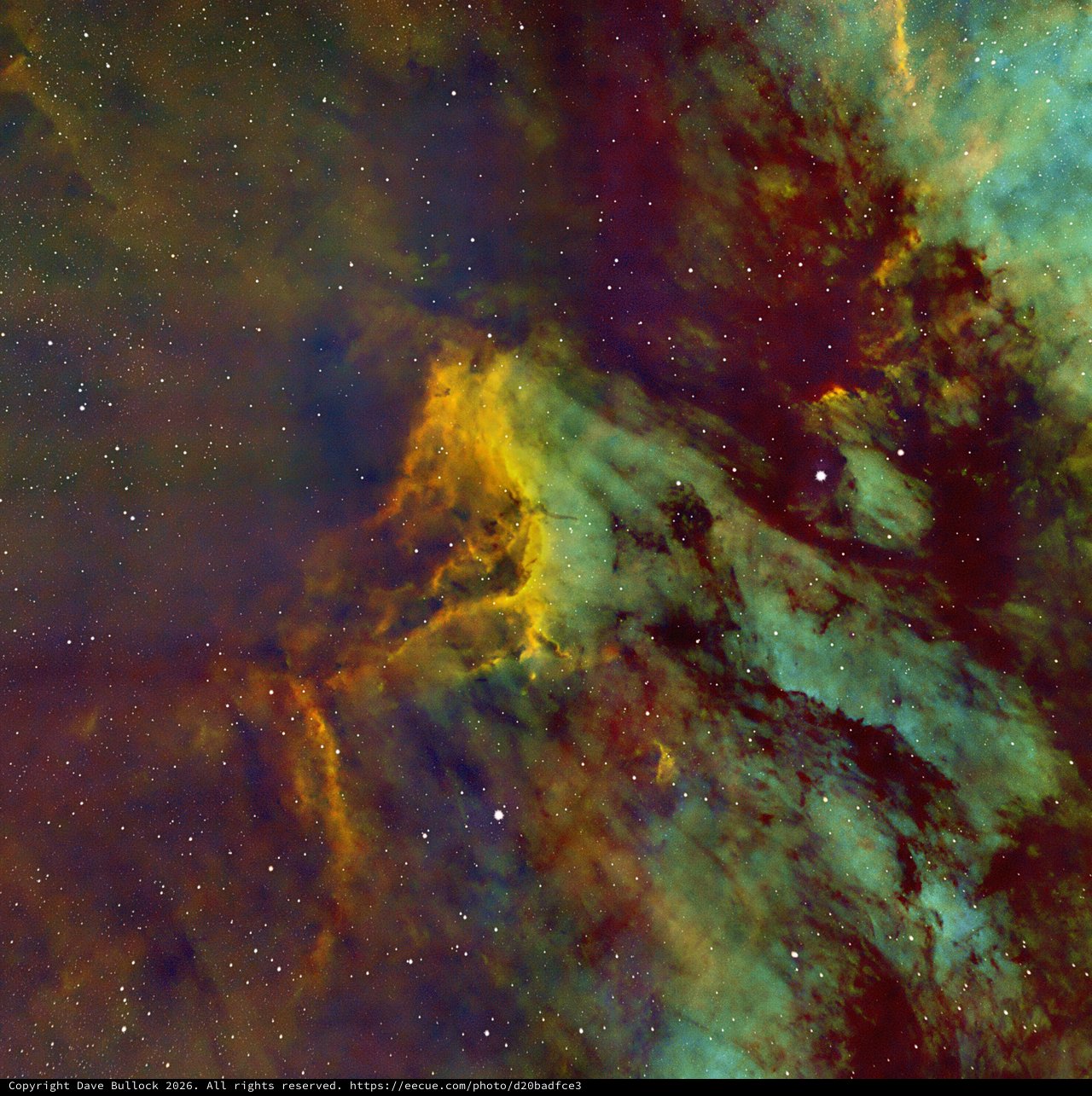 IC5070 Pelican Nebula in Narrowband SHO Palette