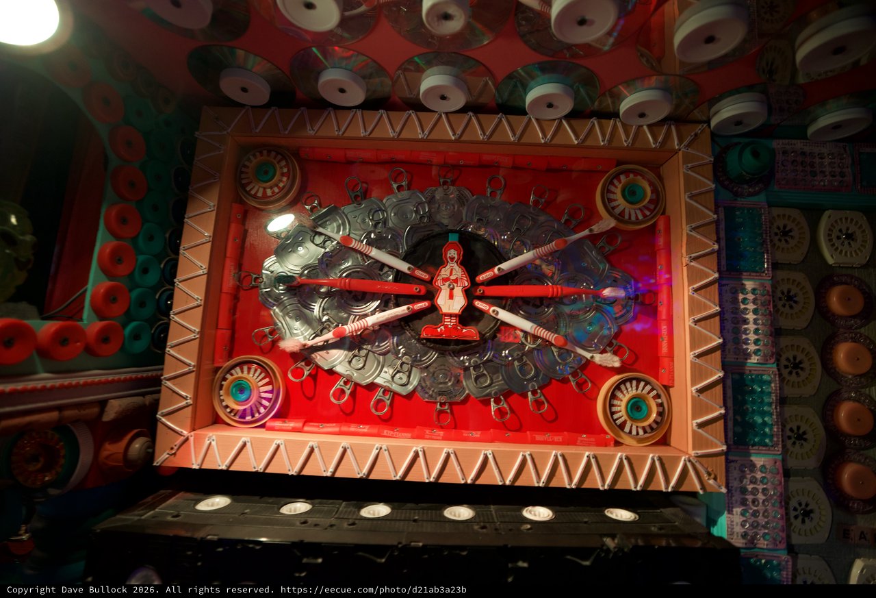 Vintage Pinball Machine Playfield with Mechanical Art