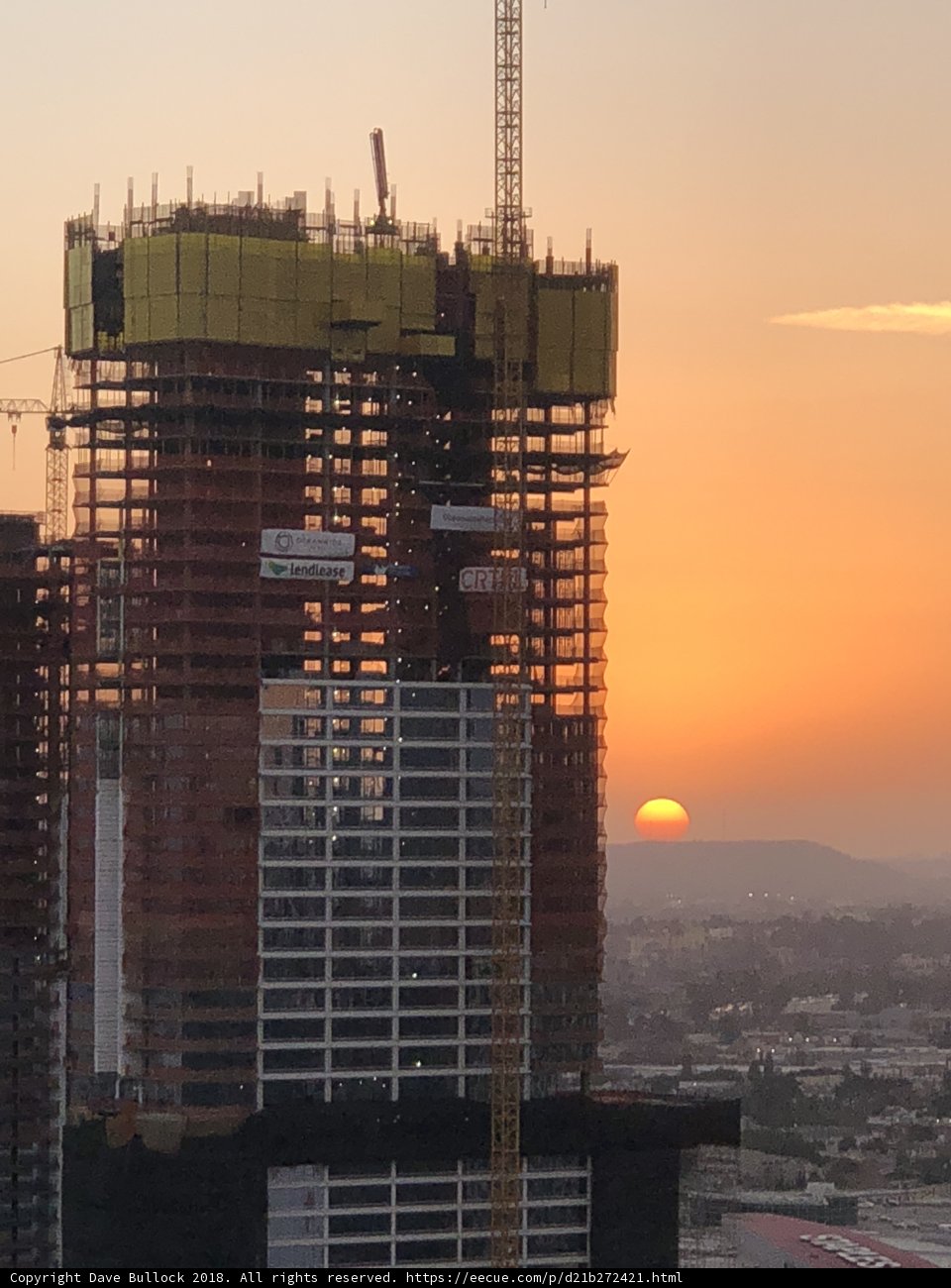 The Rising Tower at Sunset