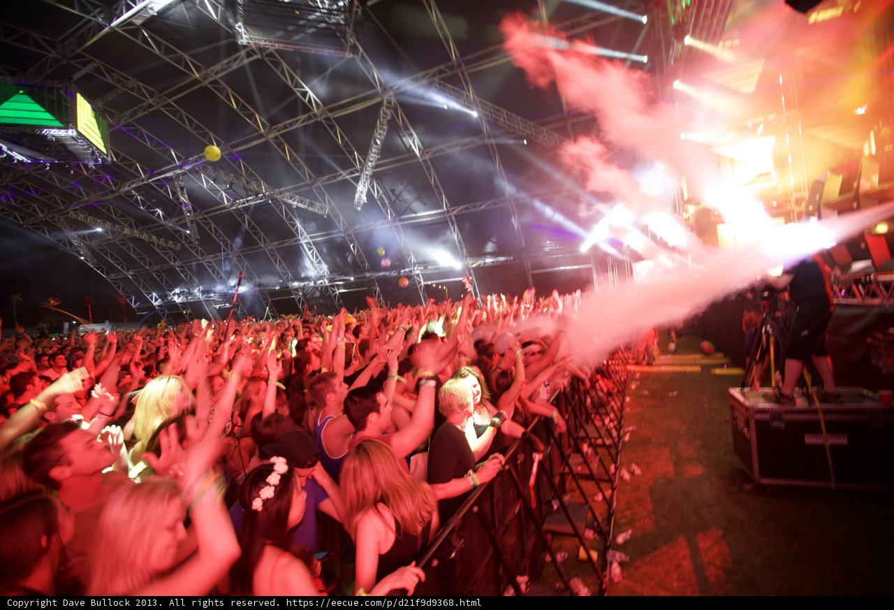 Smoke and Spotlight at Coachella Concert
