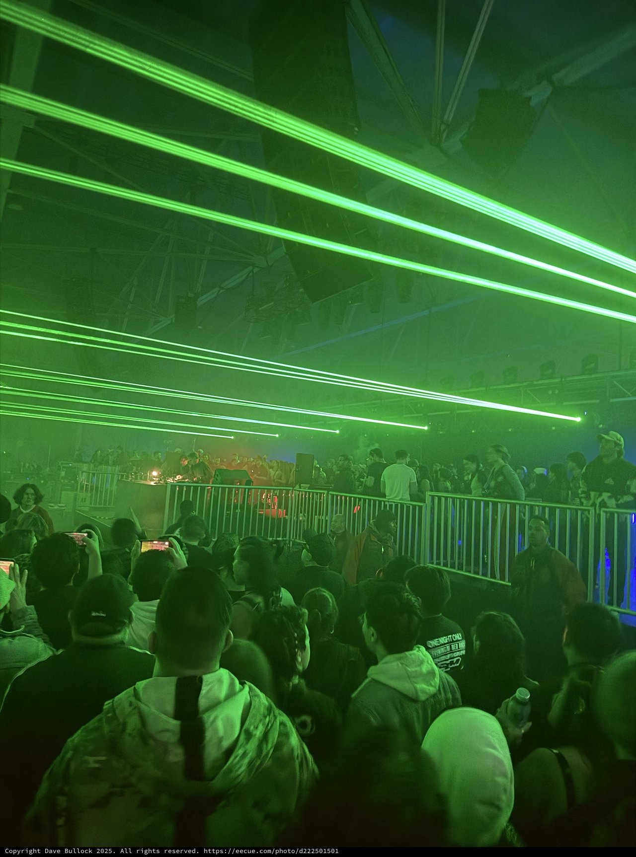 Green Laser Light Show at Electronic Music Concert