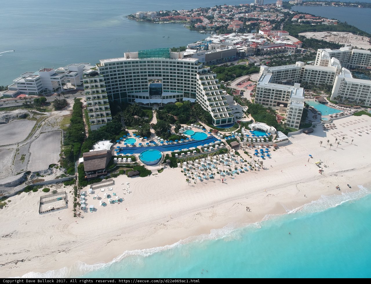 Aerial View of Cancun's Stunning Oceanfront Resort
