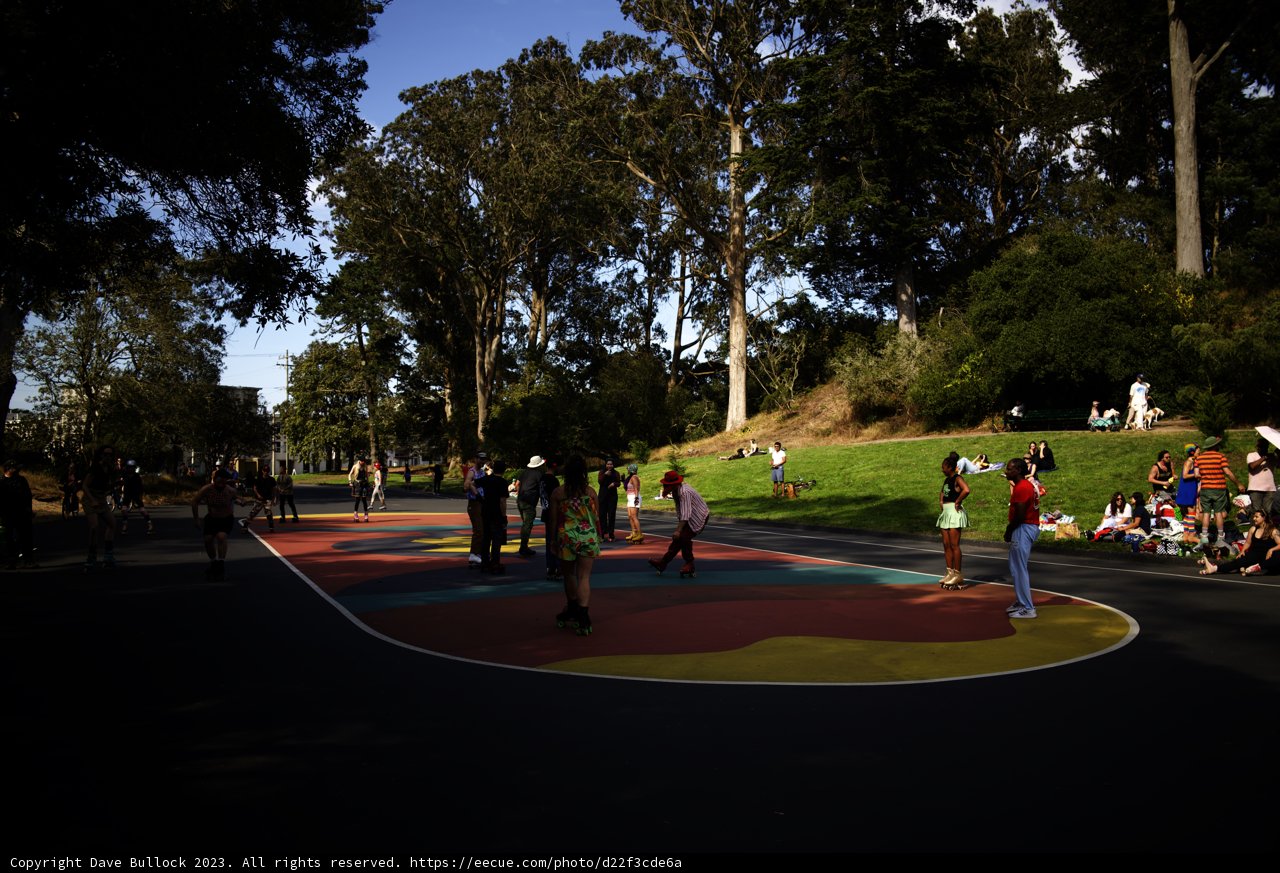Skating High in the Colorful Court