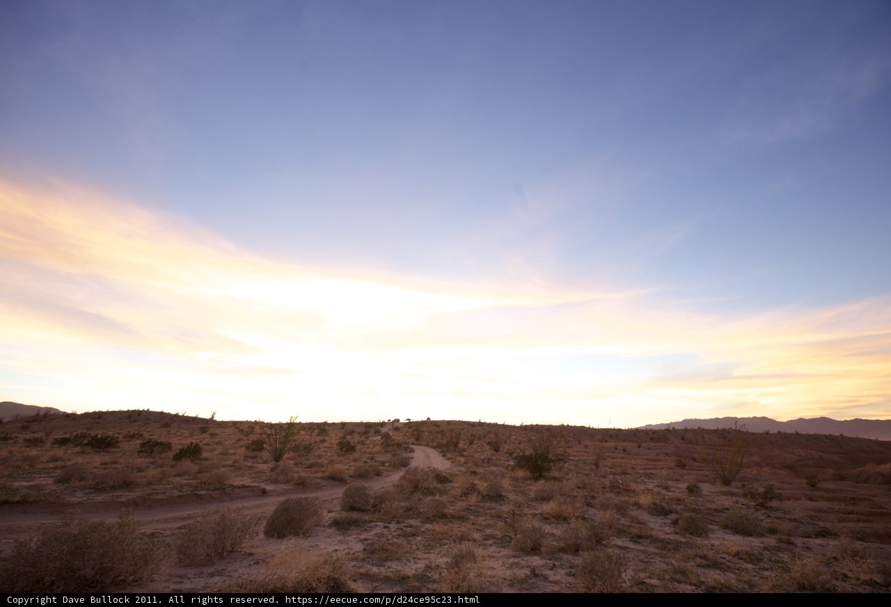 Sunsets over Anza Borrego