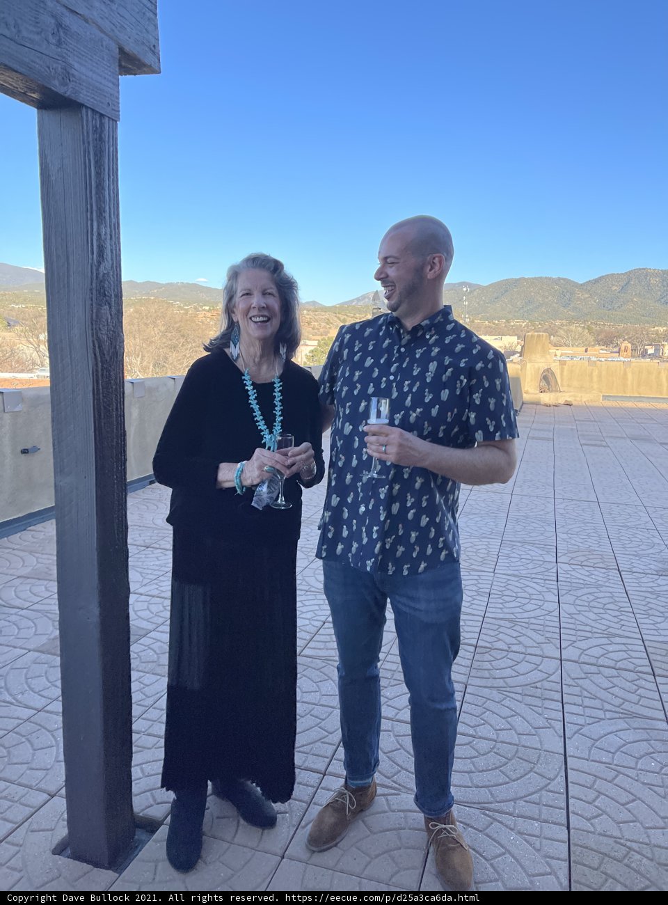 Two people embrace the beauty of New Mexico