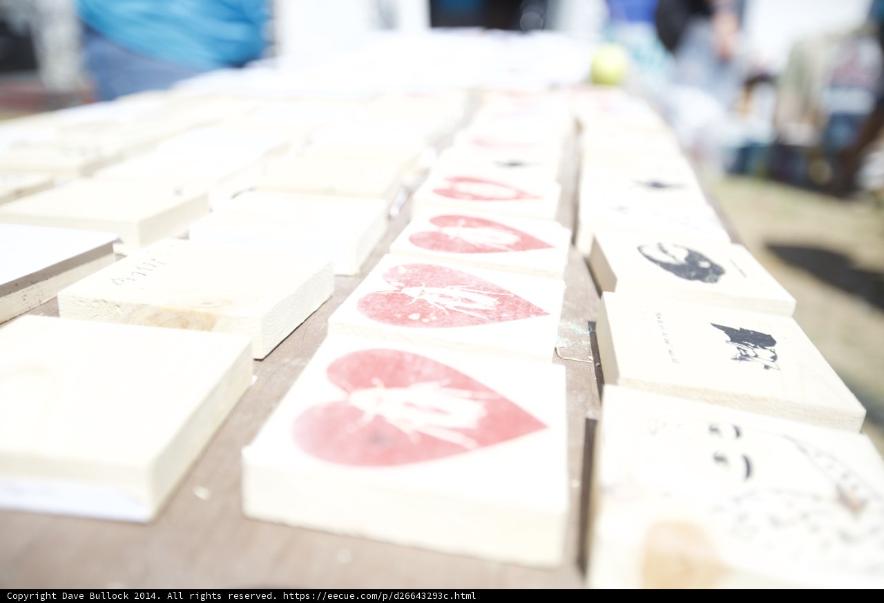 Wooden Heart Cards at Coachella