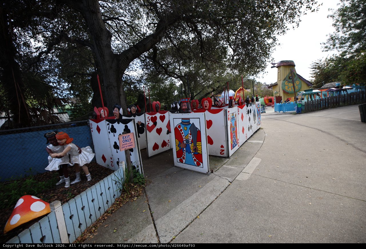 Alice in Wonderland Halloween Display at Theme Park
