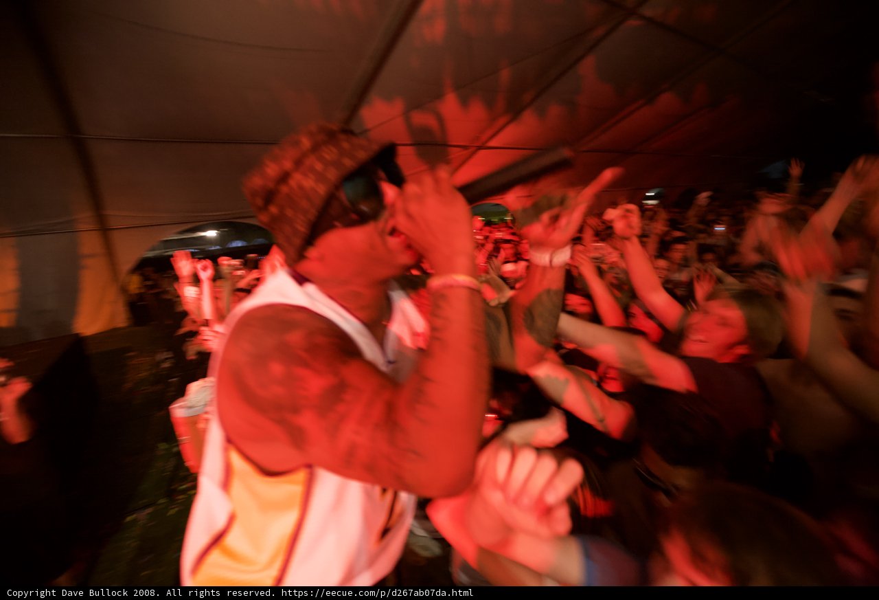 White Shirt and Hat on Coachella Stage