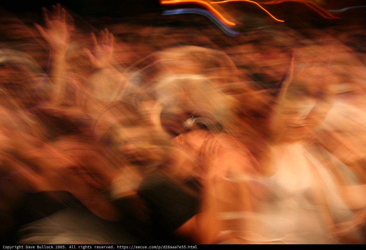 Blurry Night Club Concert Crowd