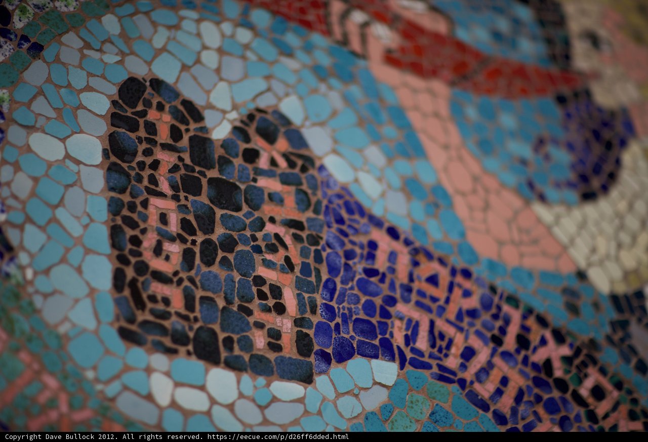 Tile Mosaic of a Woman with a Baby on her Back