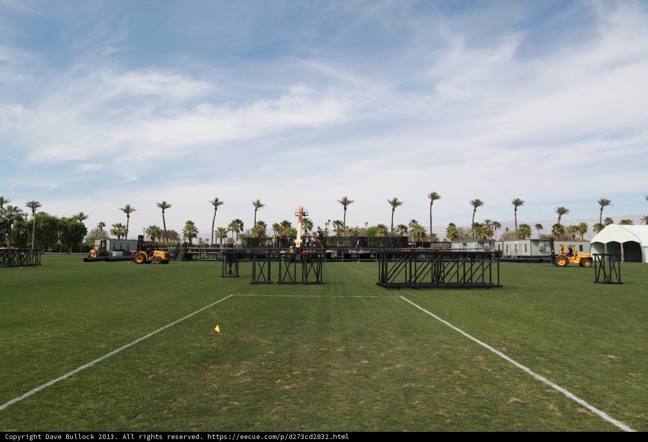 Tennis Courts Surrounded by Palm Trees