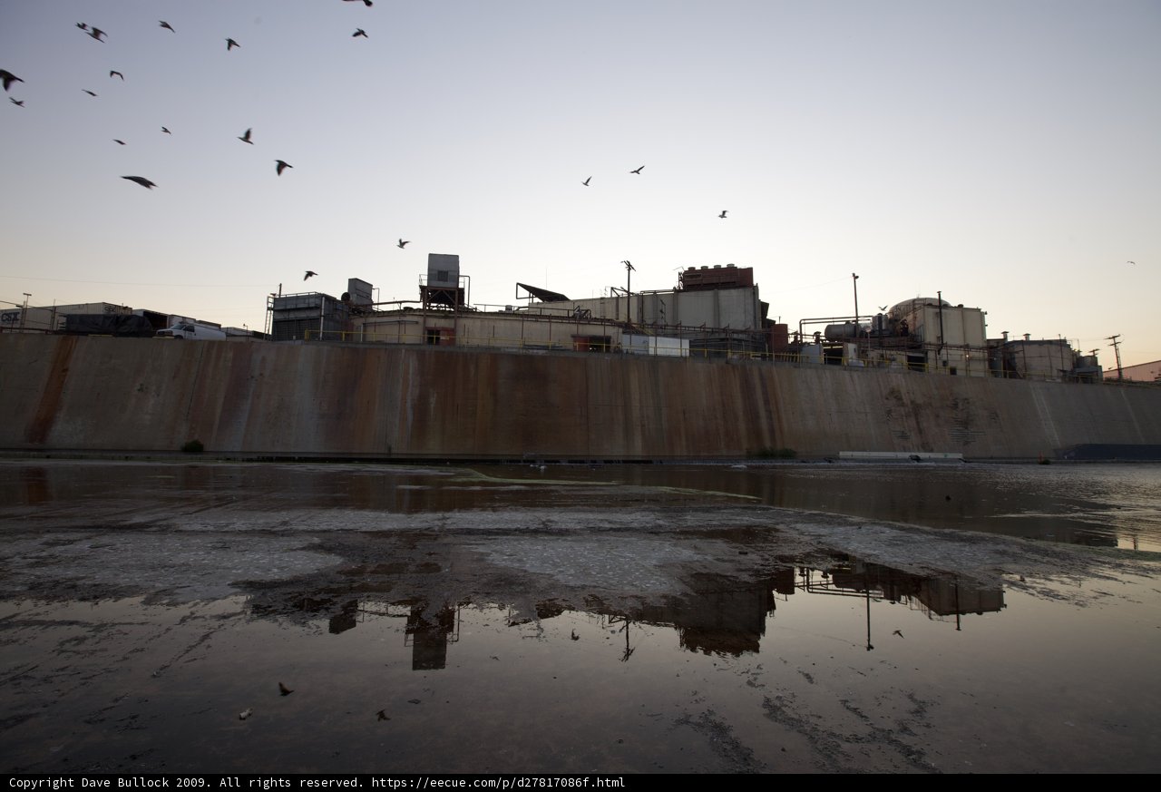 Industrial Landscape with Water Tank